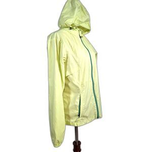 Eddie Bauer Packable Vivid Chartreuse Light Weight Jacket Size Small